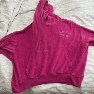 Boys Lie Terry Cloth Pink Hooded Sweatshirt OS